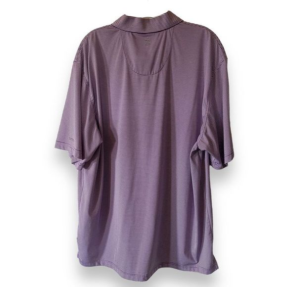 Izod Golf | Men’s Purple Micro Striped Polo Shirt | Size XL - Picture 5 of 9